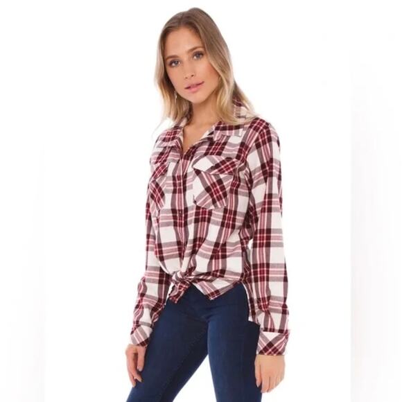 Sanctuary Boyfriend For Life Plaid Shirt NWT - Picture 3 of 9